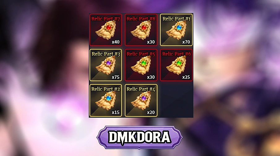 Combo 4 Set Relic Part
